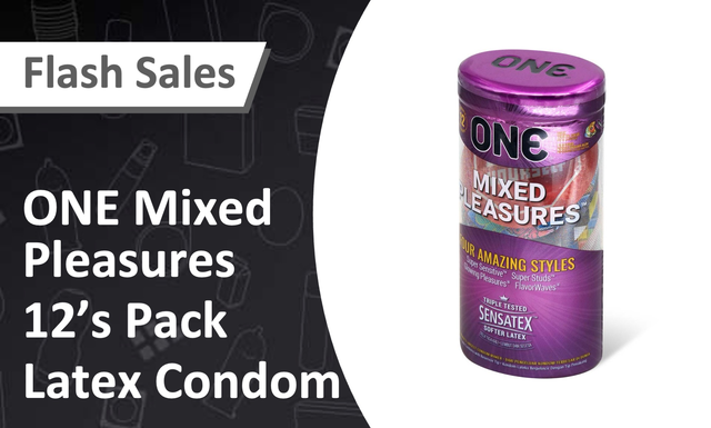 ONE Mixed Pleasures 12's Pack Latex Condom-hot
